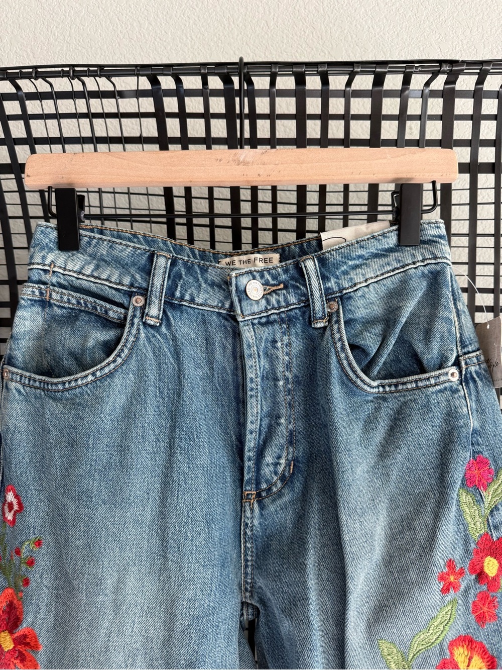 Free people We The Free Willow Floral Embroidered Jeans - Picture 5 of 8